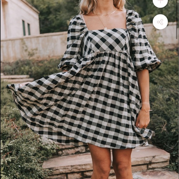 One Loved Babe Gingham Dress - Picture 2 of 4